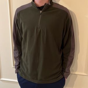 REI Dark Green Polyester 1/4 Zip Pullover